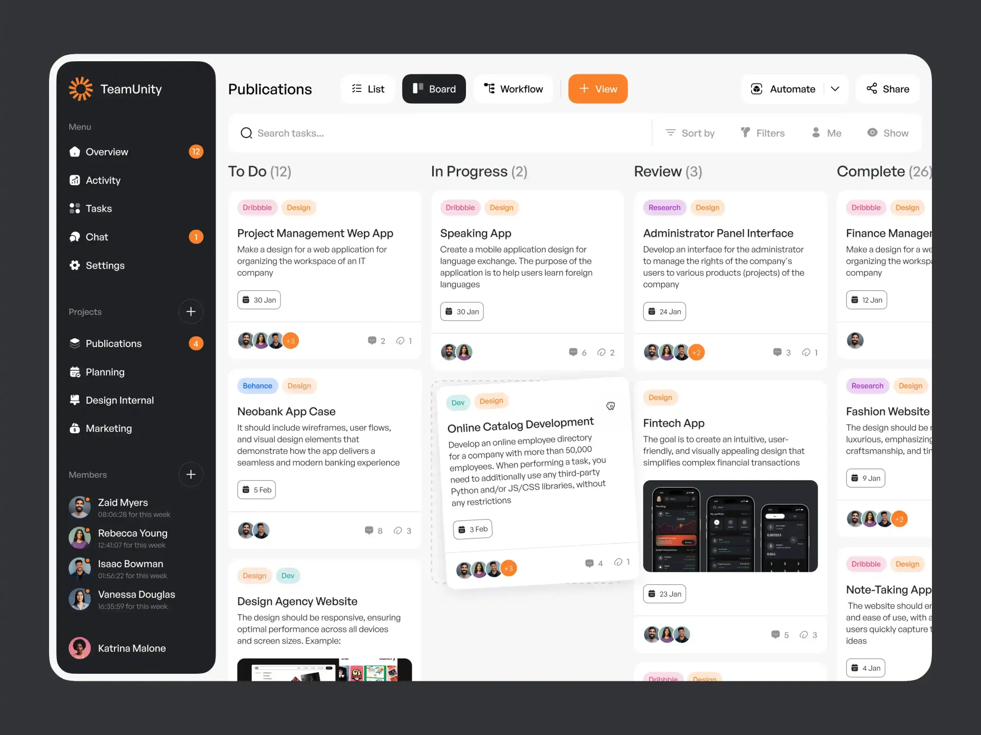 Project Management Web App