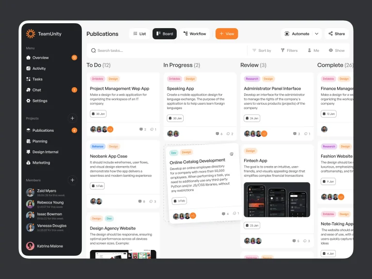 Project Management Web App