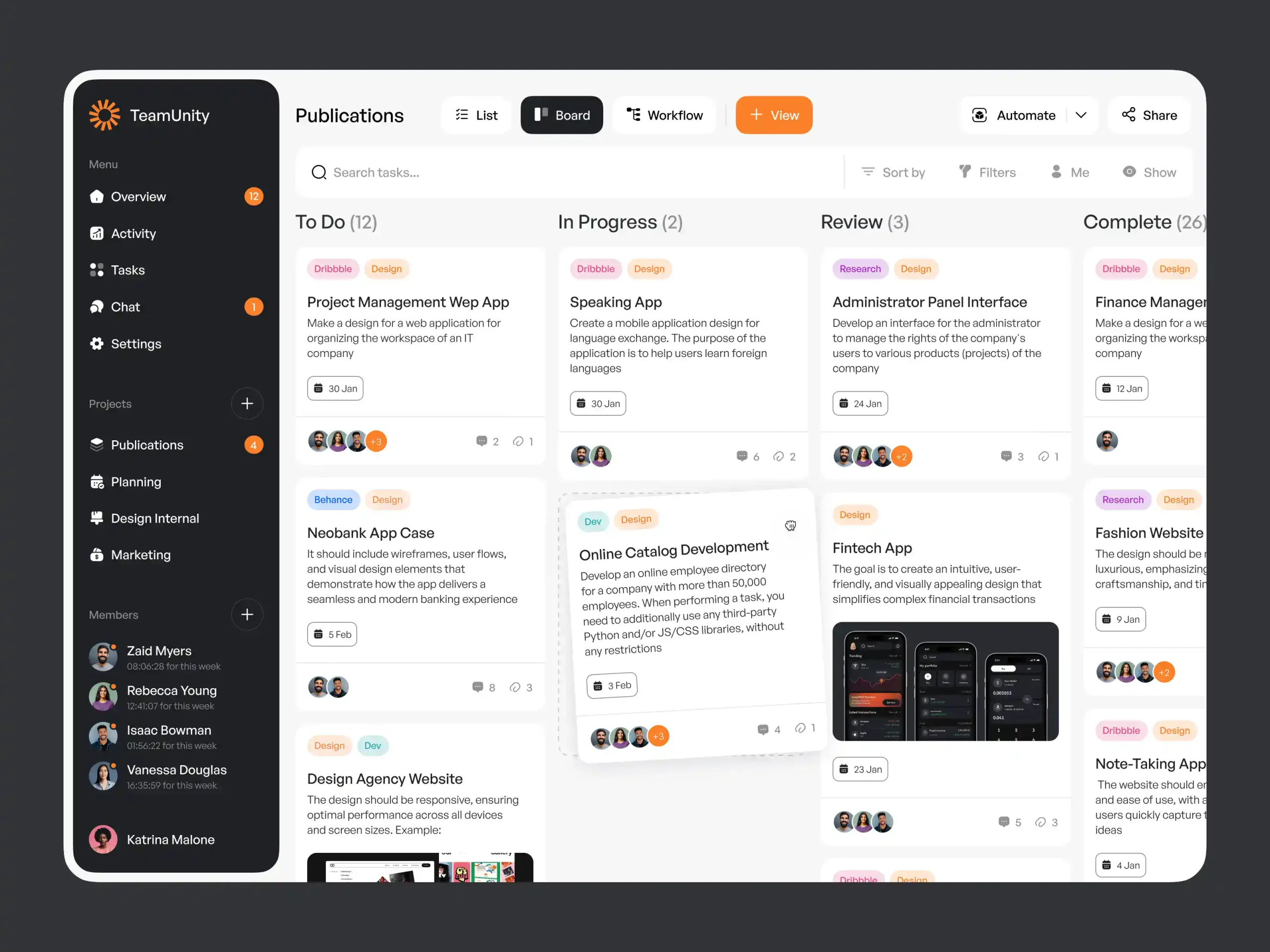Project Management Web App